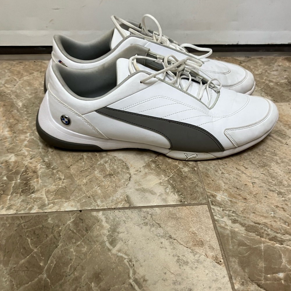 Puma Mens BMW M Motorsport Kart Cat III White Athletic Shoes Sneakers